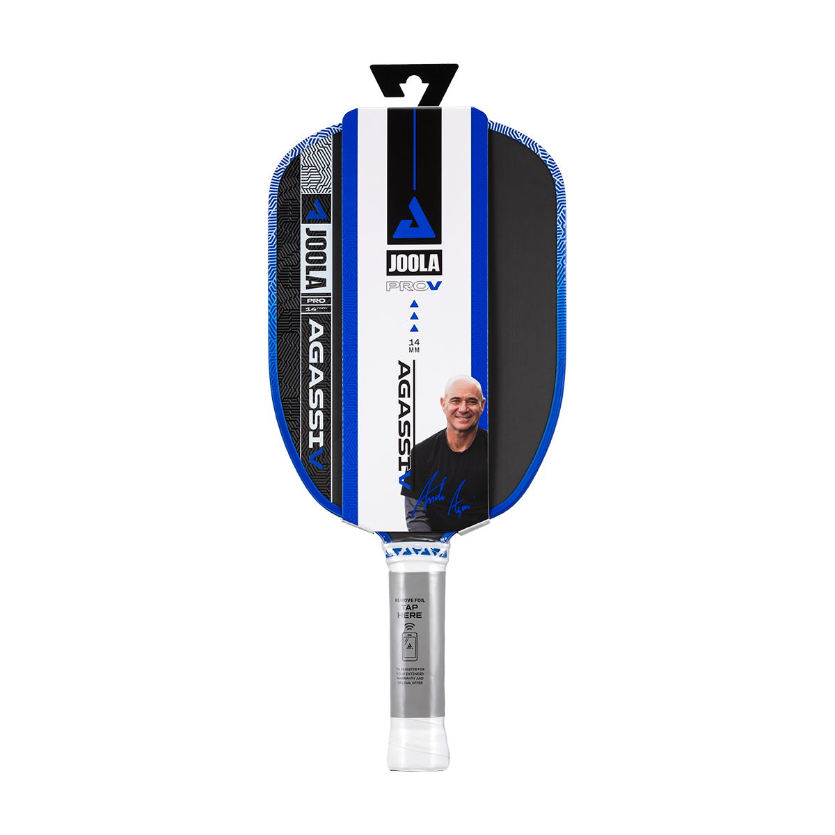 JOOLA Agassi Pro V Andre Agassi Royal Blue 16mm Pickleball Paddle