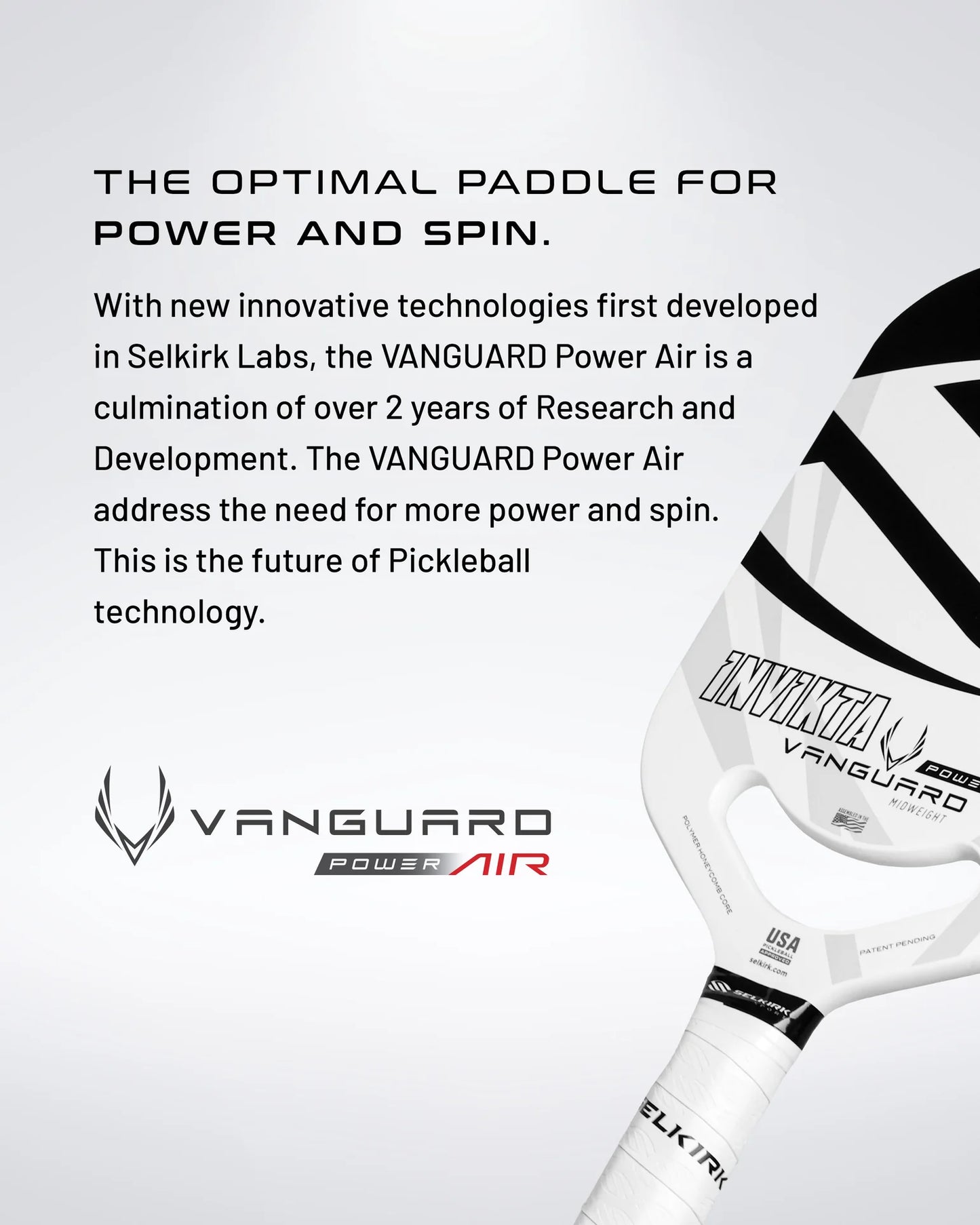 SELKIRK VANGUARD POWER AIR INVIKTA TYSON MCGUFFIN SIGNATURE PADDLE