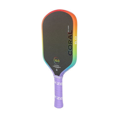 Six Zero Coral Hybrid 16mm Pickleball Paddle - Rainbow