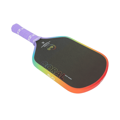 Six Zero Coral Hybrid 16mm Pickleball Paddle - Rainbow
