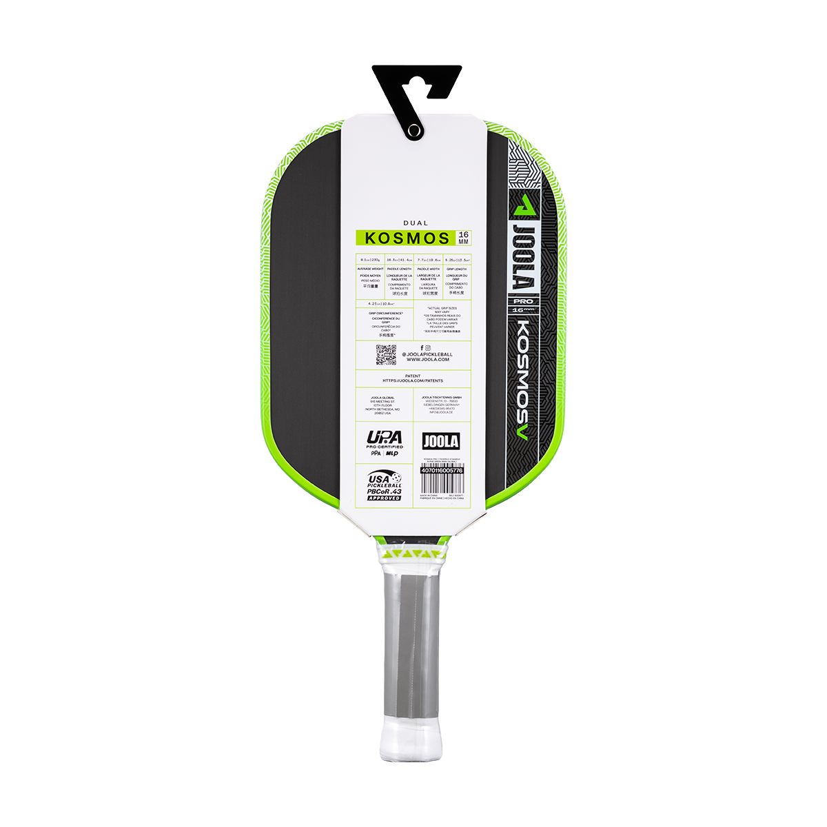 JOOLA Kosmos Pro V Federico Staksrud Surge Green 16mm Pickleball Paddle