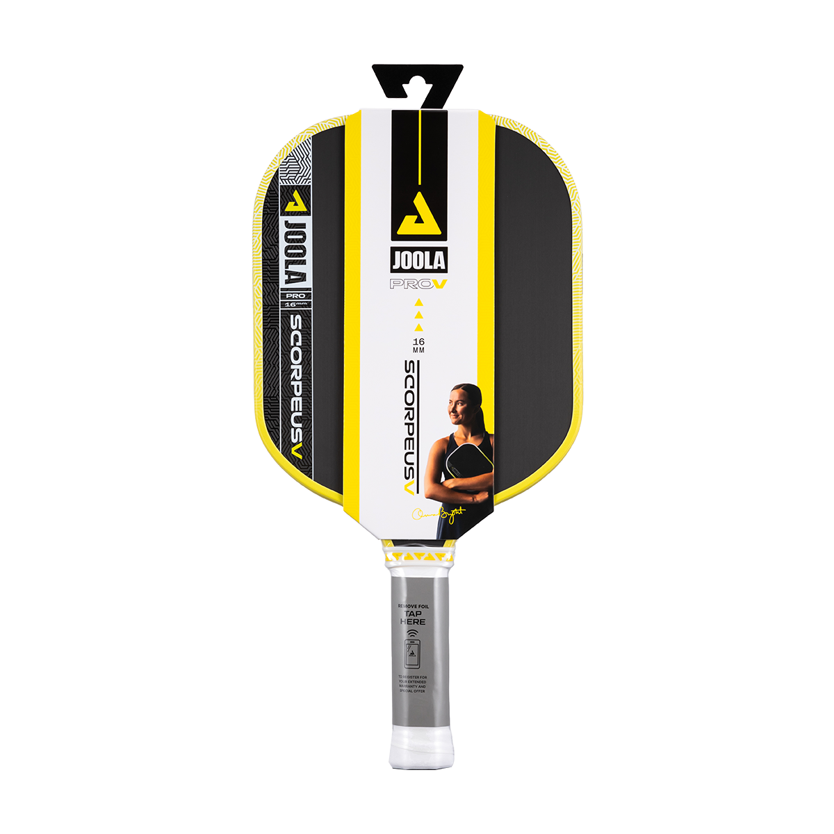 JOOLA Scorpeus Pro V Anna Bright JOOLA Yellow 16mm Pickleball Paddle