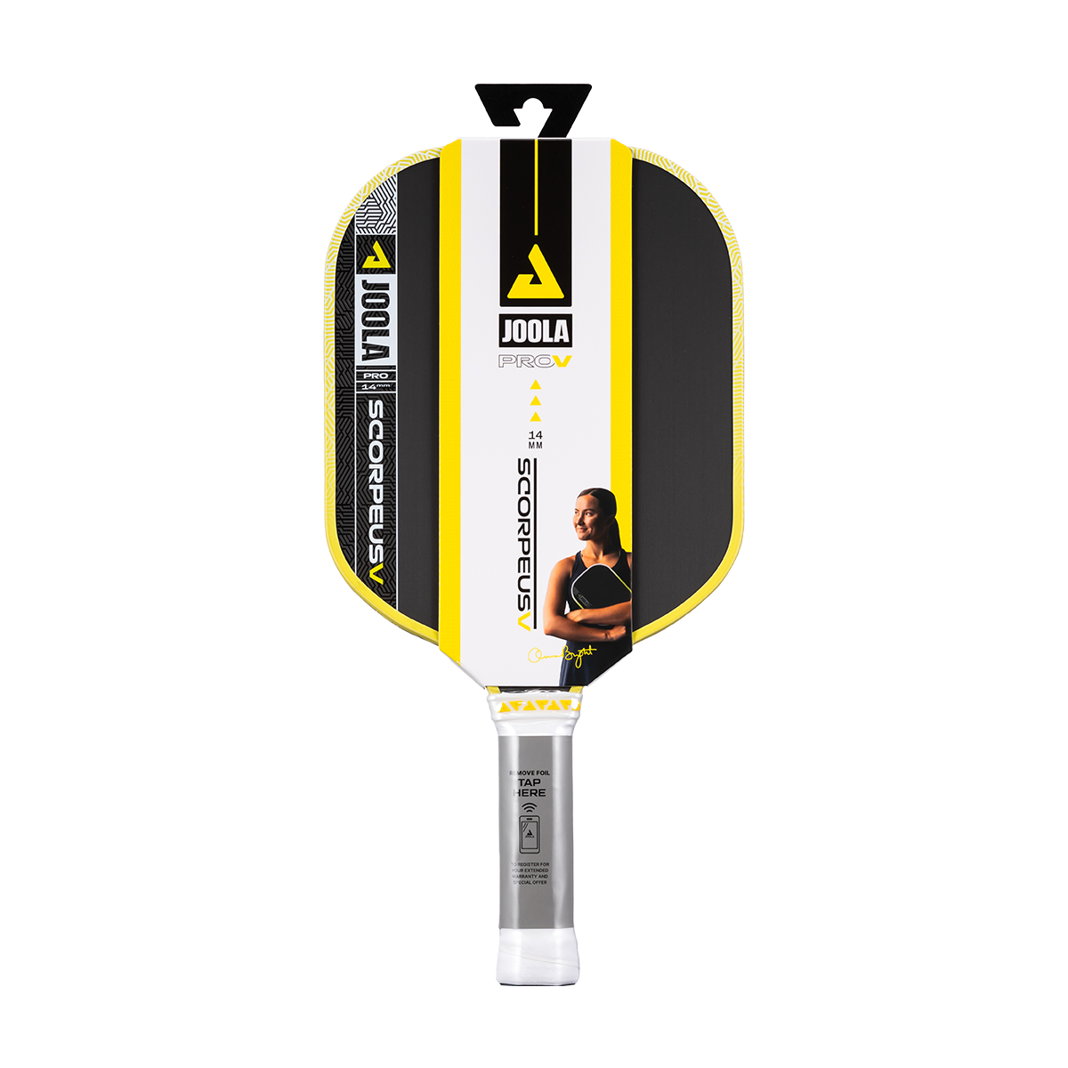 JOOLA Scorpeus Pro V Anna Bright JOOLA Yellow 14mm Pickleball Paddle