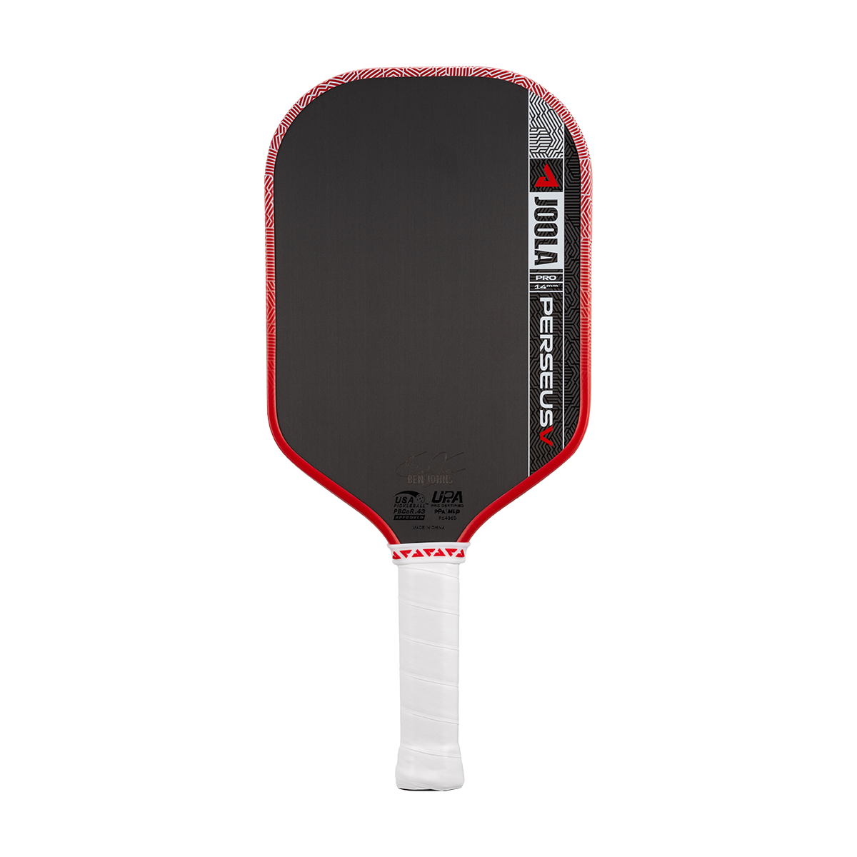 JOOLA Perseus Pro V Ben Johns Blaze Red 14mm Pickleball Paddle