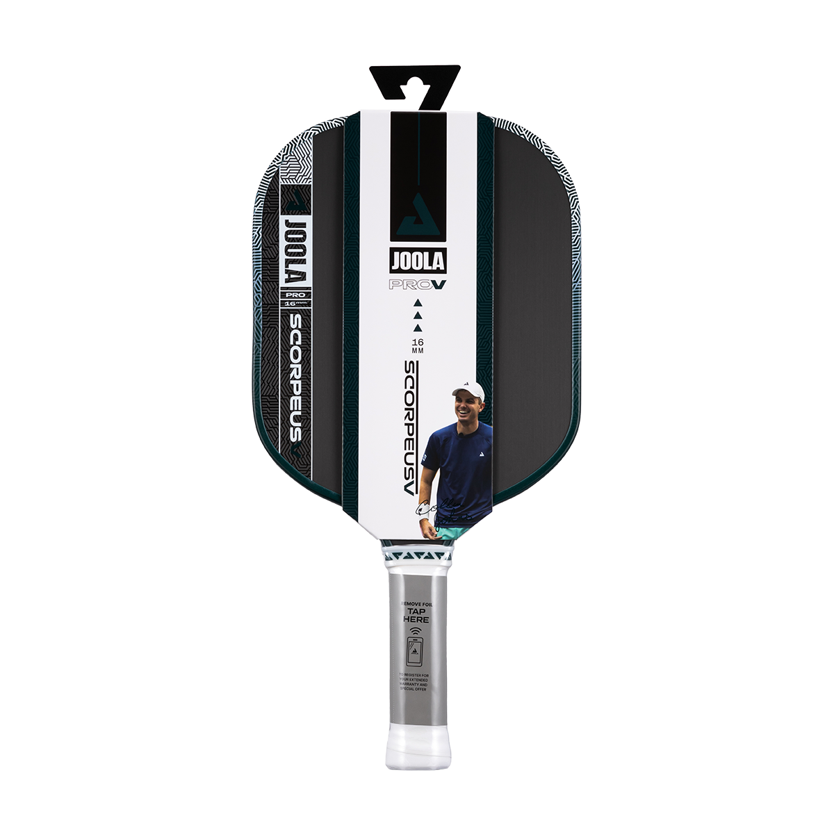 JOOLA Scorpeus Pro V Collin Johns Club Green 16mm Pickleball Paddle