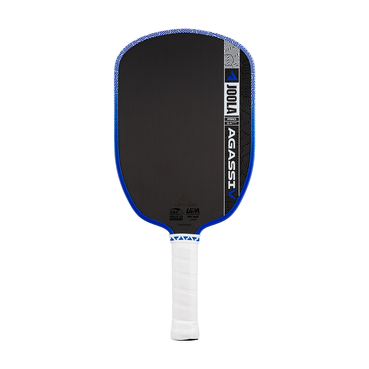 JOOLA Agassi Pro V Andre Agassi Royal Blue 14mm Pickleball Paddle