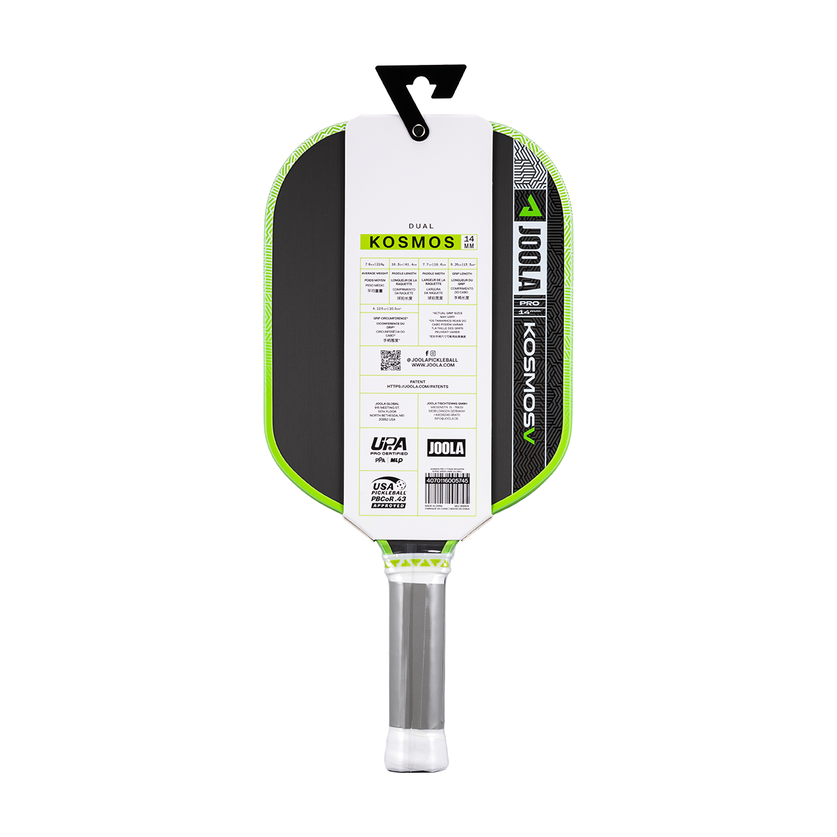 JOOLA Kosmos Pro V Tyson McGuffin Surge Green 14mm Pickleball Paddle