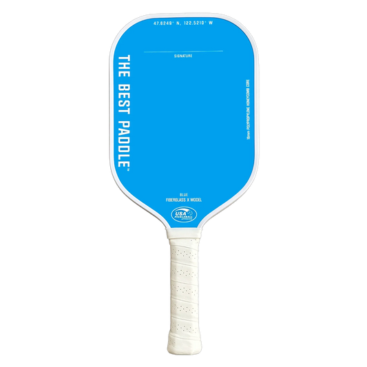 The Best Paddle Fiberglass X Neon Blue (elongated handle)