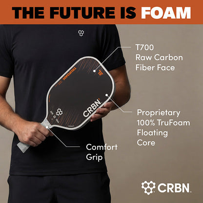 CRBN 4 TruFoam Barrage Pickleball Paddle | (Hybrid, AeroCurve)