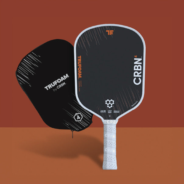 CRBN 4 TruFoam Barrage Pickleball Paddle | (Hybrid, AeroCurve)