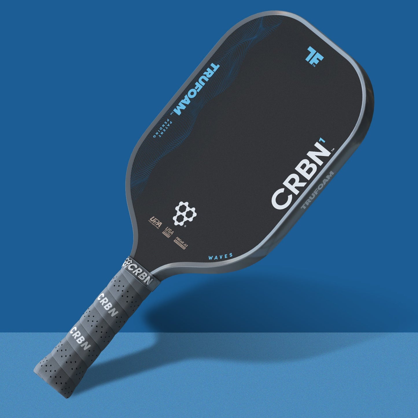 CRBN 1 TruFoam Waves Pickleball Paddle | (Elongated, Long Handle)