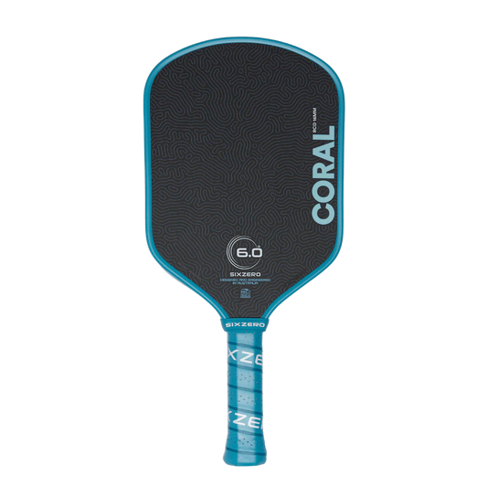 Six Zero Coral 16mm Hybrid Pickleball Paddle - Ocean Blue