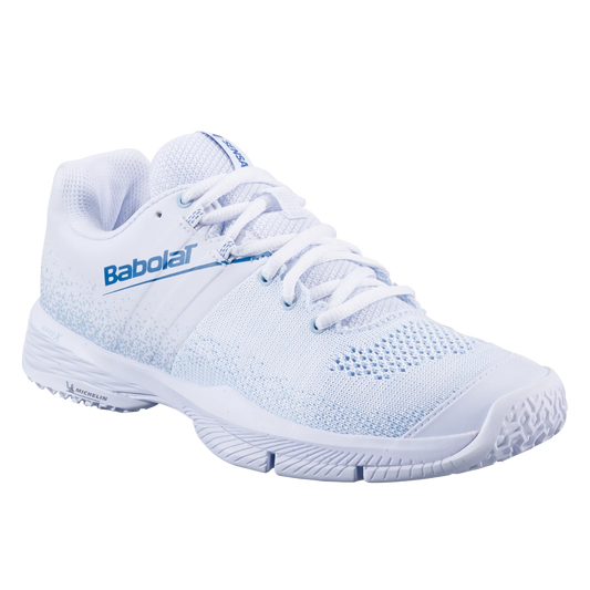 Babolat Sensa White/ Cool Blue -  Padel Women Shoes