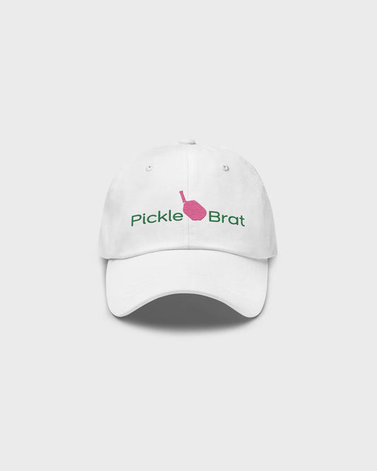 Pickle Brat Embroidered Classic Hat (Green & Pink)