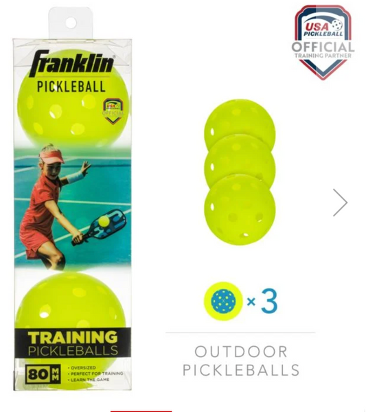 Franklin Training Pickleballs - 3 Pack (80MM and 69MM)