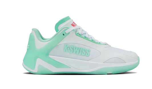 Kswiss K-Frame Pickleball Women's Shoe - WHITE/NEON MINT/HOT NEON PINK