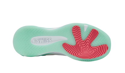 Kswiss K-Frame Pickleball Women's Shoe - WHITE/NEON MINT/HOT NEON PINK